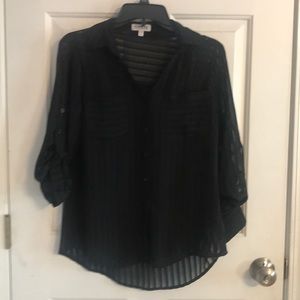 Express Portfolio Shirt - sheer/black - small